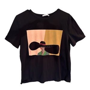 Zara Women with Hat Tee.  NWOT.  Size Large